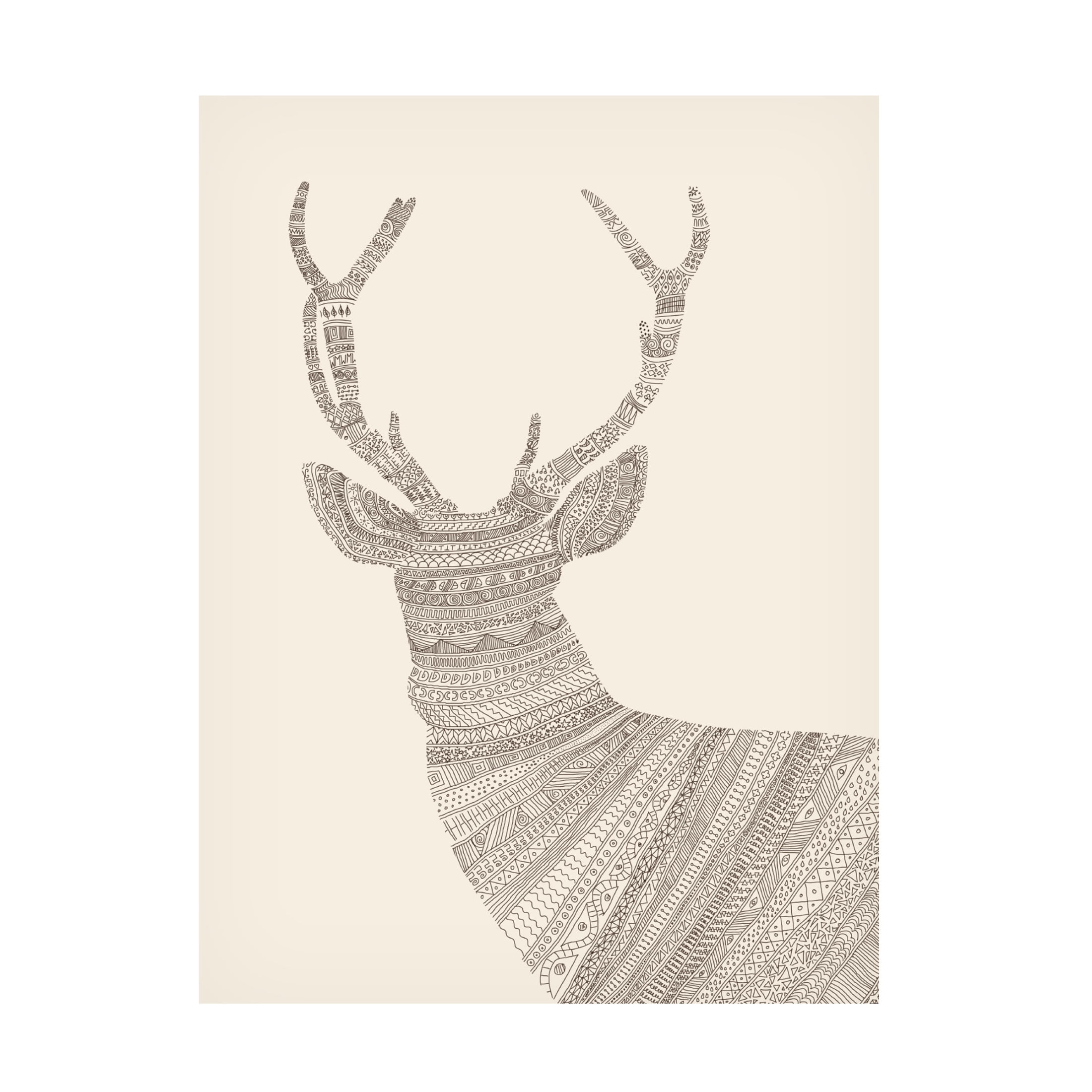 Trademark Fine Art Florent Bodart Stag Beige Canvas Wall Art