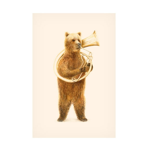 Trademark Fine Art Florent Bodart  The Bear and His Helicon Canvas Wall Art