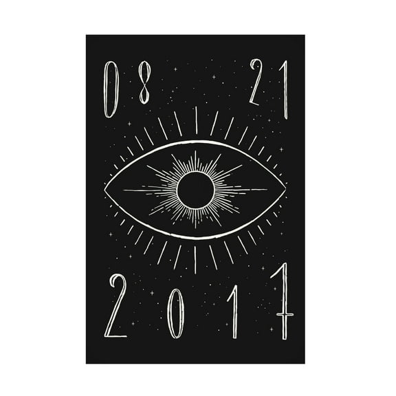 Trademark Fine Art Florent Bodart Total Eclipse Dark Canvas Wall Art