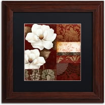 Trademark Fine Art "Flores Blancas III" Canvas Art by Color Bakery Black Matte, Wood Frame