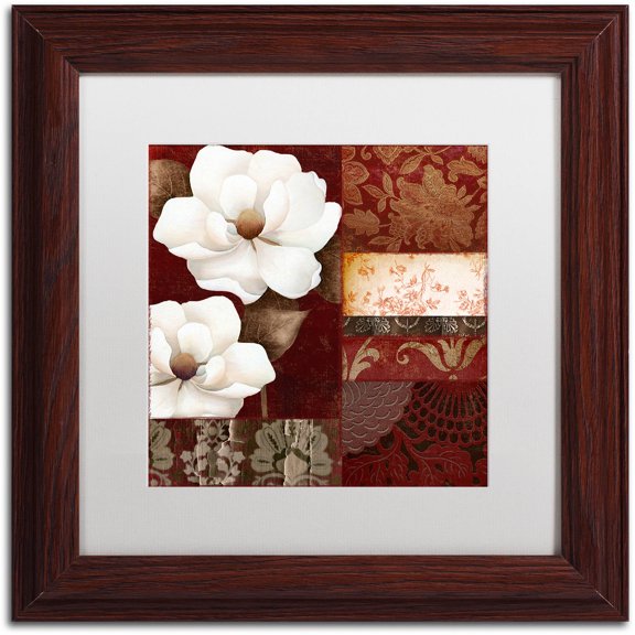 Trademark Fine Art "Flores Blancas III" Canvas Art by Color Bakery White Matte, Wood Frame