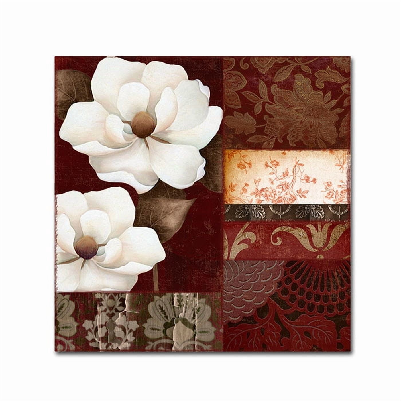 Trademark Fine Art "Flores Blancas III" Canvas Art by Color Bakery