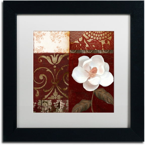 Trademark Fine Art "Flores Blancas IV" Canvas Art by Color Bakery White Matte, Black Frame