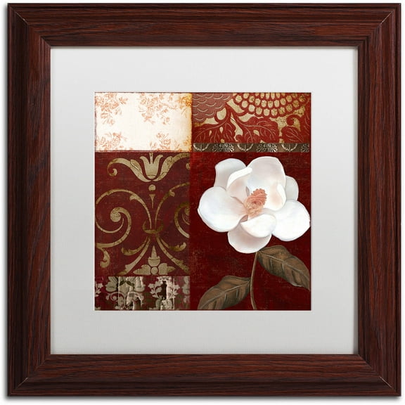 Trademark Fine Art "Flores Blancas IV" Canvas Art by Color Bakery White Matte, Wood Frame