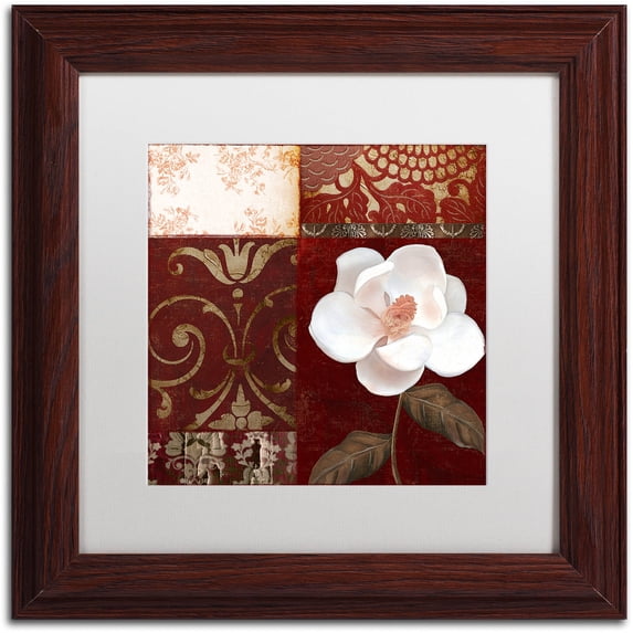 Trademark Fine Art "Flores Blancas IV" Canvas Art by Color Bakery White Matte, Wood Frame