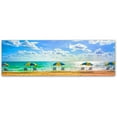thumbnail image 1 of Trademark Fine Art "Florida Beach Chairs Umbrellas" Canvas Art by Preston, 1 of 4
