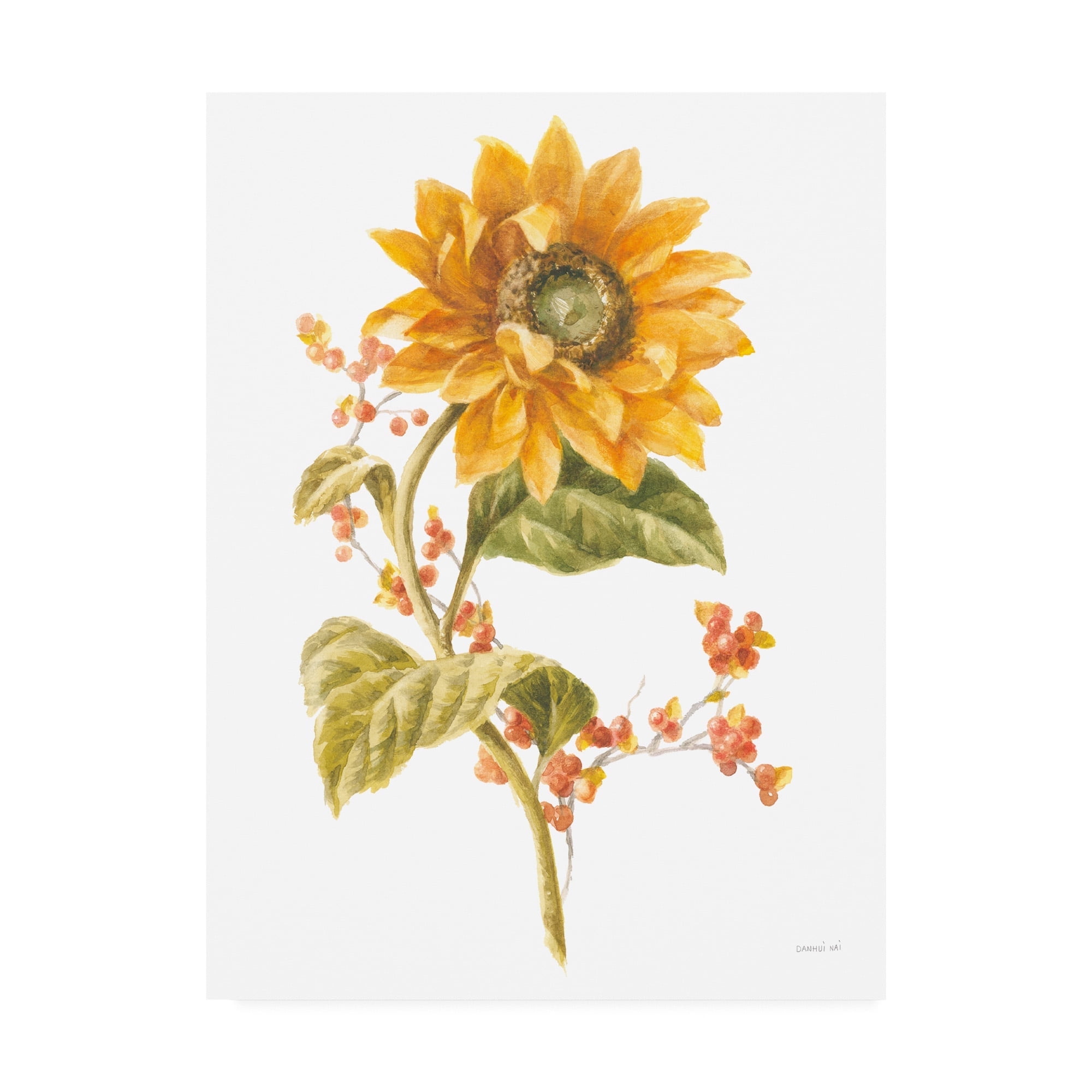 Trademark Fine Art 'Floursack Autumn I on White' Canvas Art by Danhui Nai