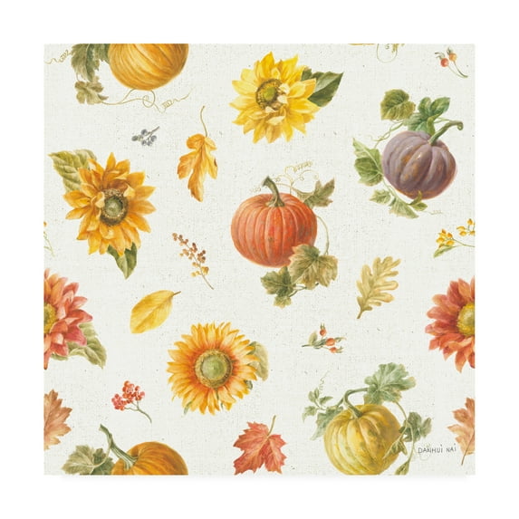 Trademark Fine Art 'Floursack Autumn Pattern I' Canvas Art by Danhui Nai