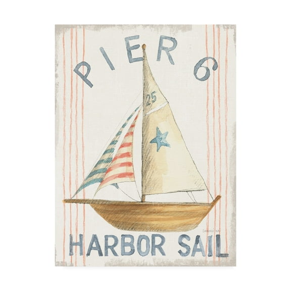 Trademark Fine Art 'Floursack Nautical VII' Canvas Art by Danhui Nai