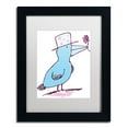 thumbnail image 1 of Trademark Fine Art "Flower Bird" Canvas Art by Carla Martell, White Matte, Black Frame, 1 of 3