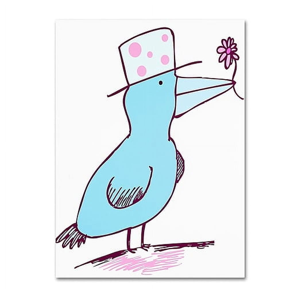 Trademark Fine Art "Flower Bird" Canvas Art by Carla Martell