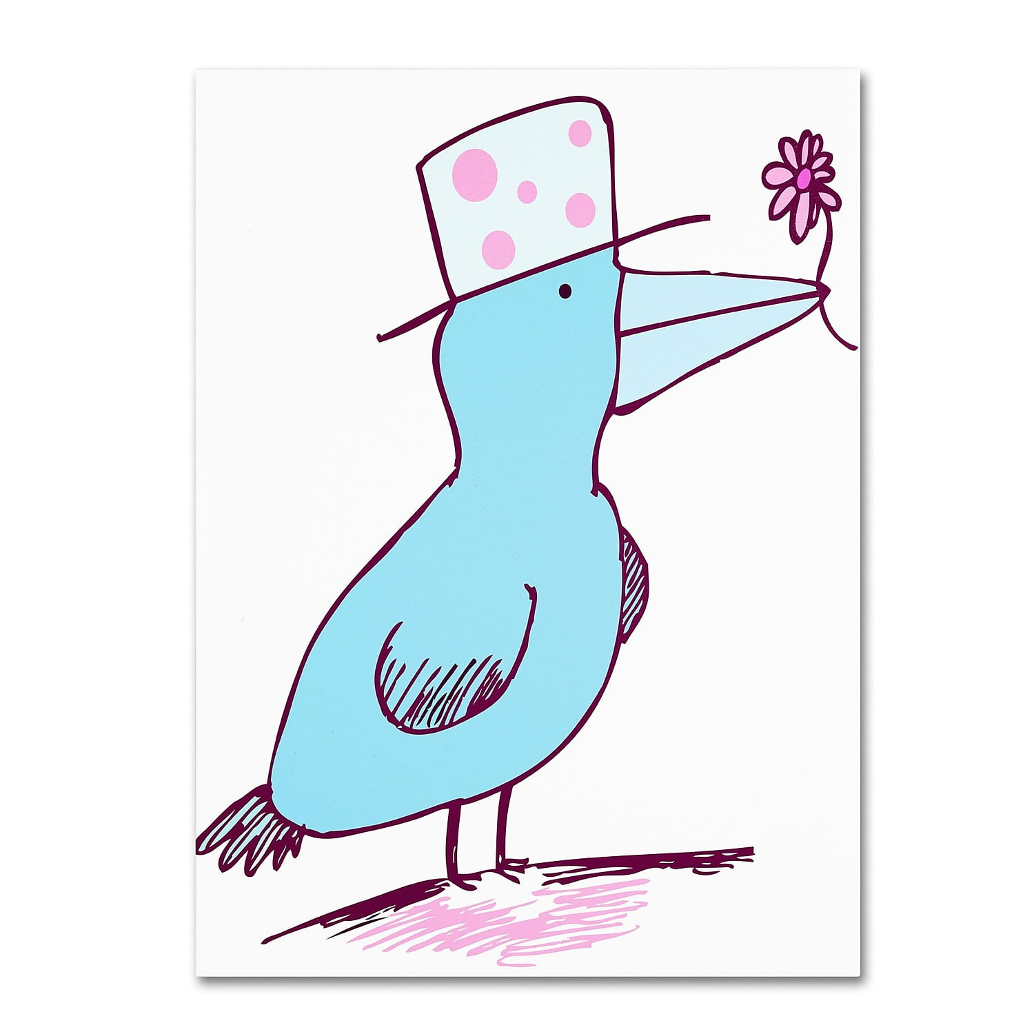 Trademark Fine Art "Flower Bird" Canvas Art by Carla Martell