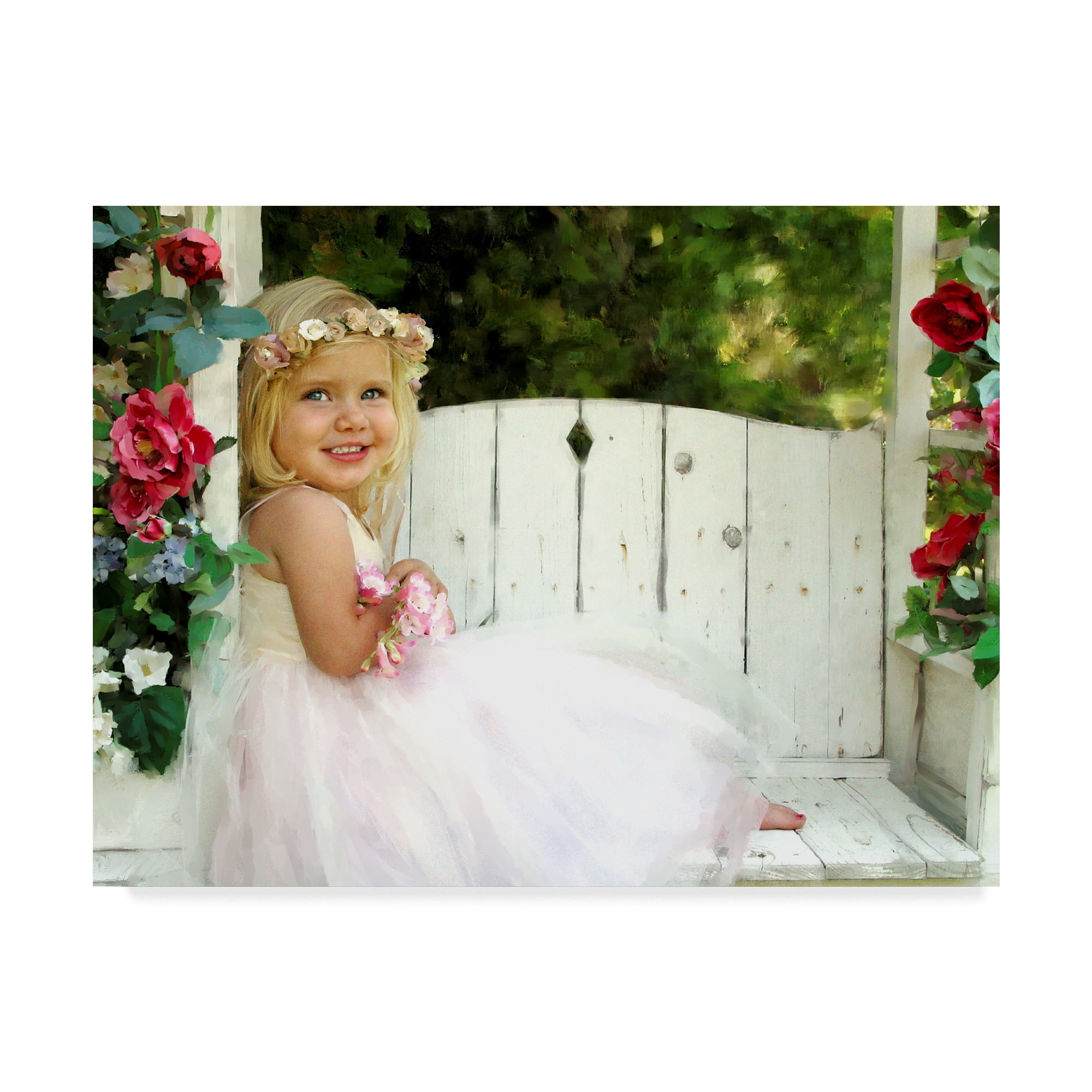 Trademark Fine Art 'Flower Child' Canvas Art by Sharon Forbes
