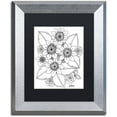 thumbnail image 1 of Trademark Fine Art "Flower Design 4" Canvas Art by KCDoodleArt Black Matte, Silver Frame, 1 of 1