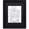 thumbnail image 1 of Trademark Fine Art "Flower Design 5" Canvas Art by KCDoodleArt Black Matte, Black Frame, 1 of 1