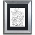 thumbnail image 1 of Trademark Fine Art "Flower Design 5" Canvas Art by KCDoodleArt Black Matte, Silver Frame, 1 of 4