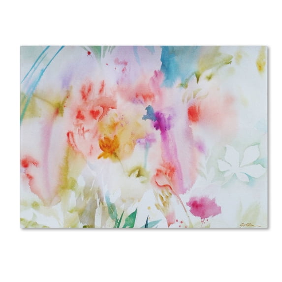 Trademark Fine Art "Flower Dreams" Canvas Art by Sheila Golden