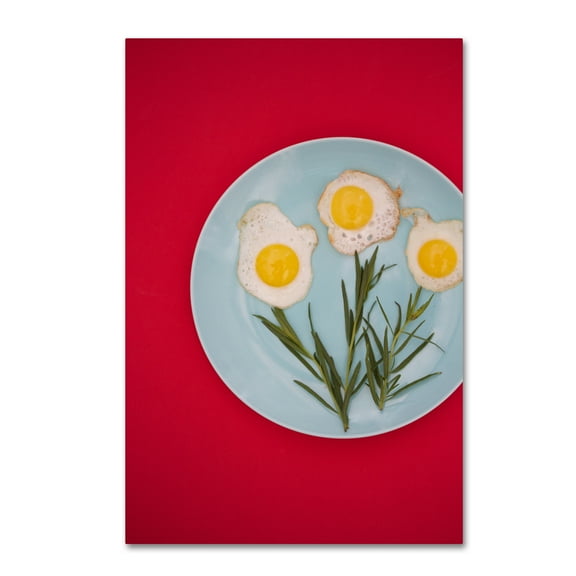 Trademark Fine Art 'Flower Eggs' Canvas Art by Sarah Saratonina