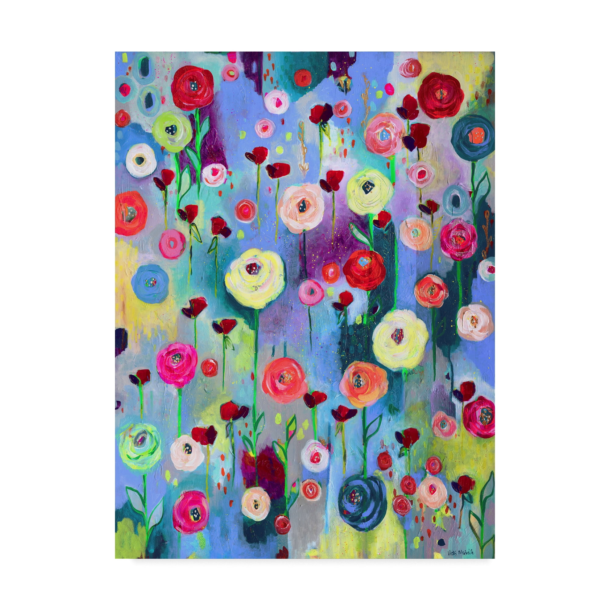Trademark Fine Art 'Flower Garden' Canvas Art by Vicki Mcardle Art