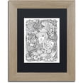 thumbnail image 1 of Trademark Fine Art "Flower Girls 10" Canvas Art by KCDoodleArt Black Matte, Birch Frame, 1 of 3