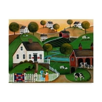 Trademark Fine Art 'Flower Lady Dairy Farm' Canvas Art by Cheryl Bartley