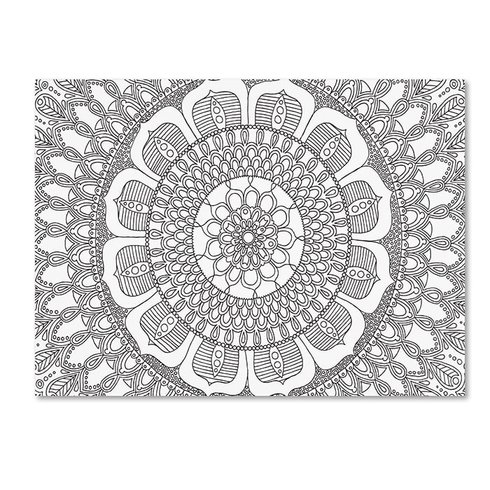 Trademark Fine Art "Flower Mandala" Canvas Art by Hello Angel