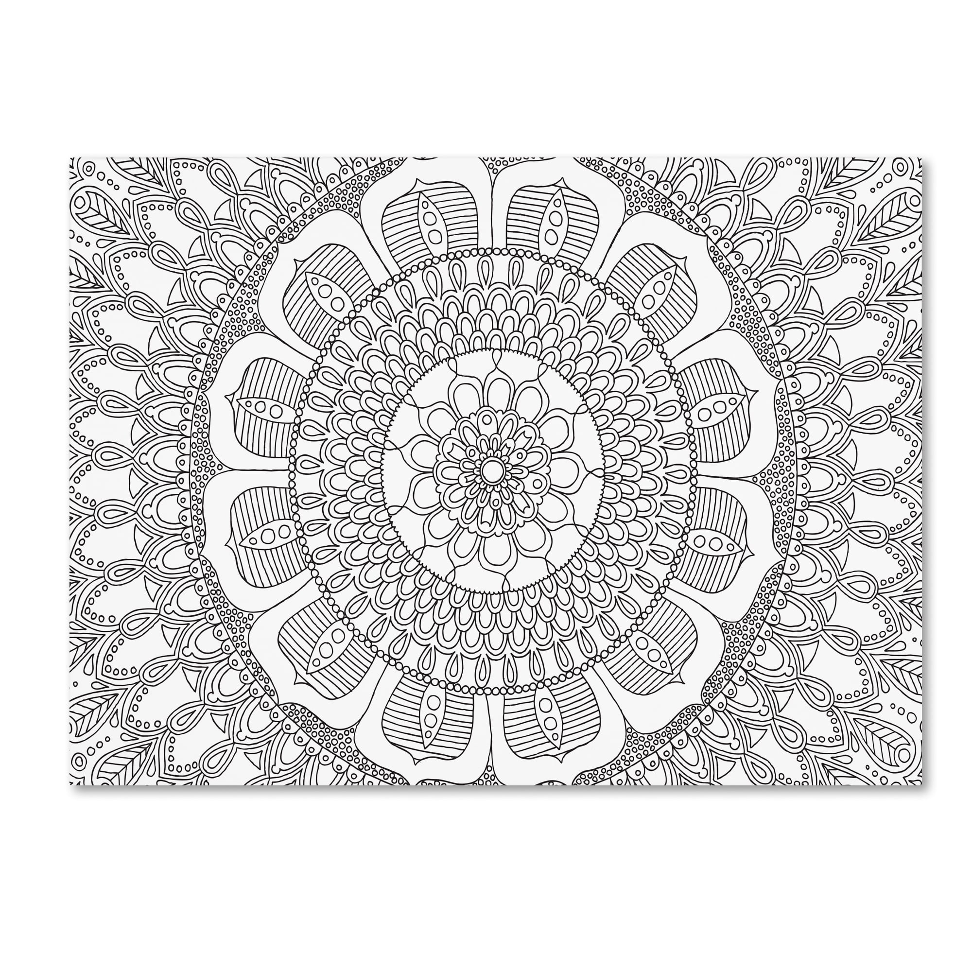 Trademark Fine Art "Flower Mandala" Canvas Art by Hello Angel