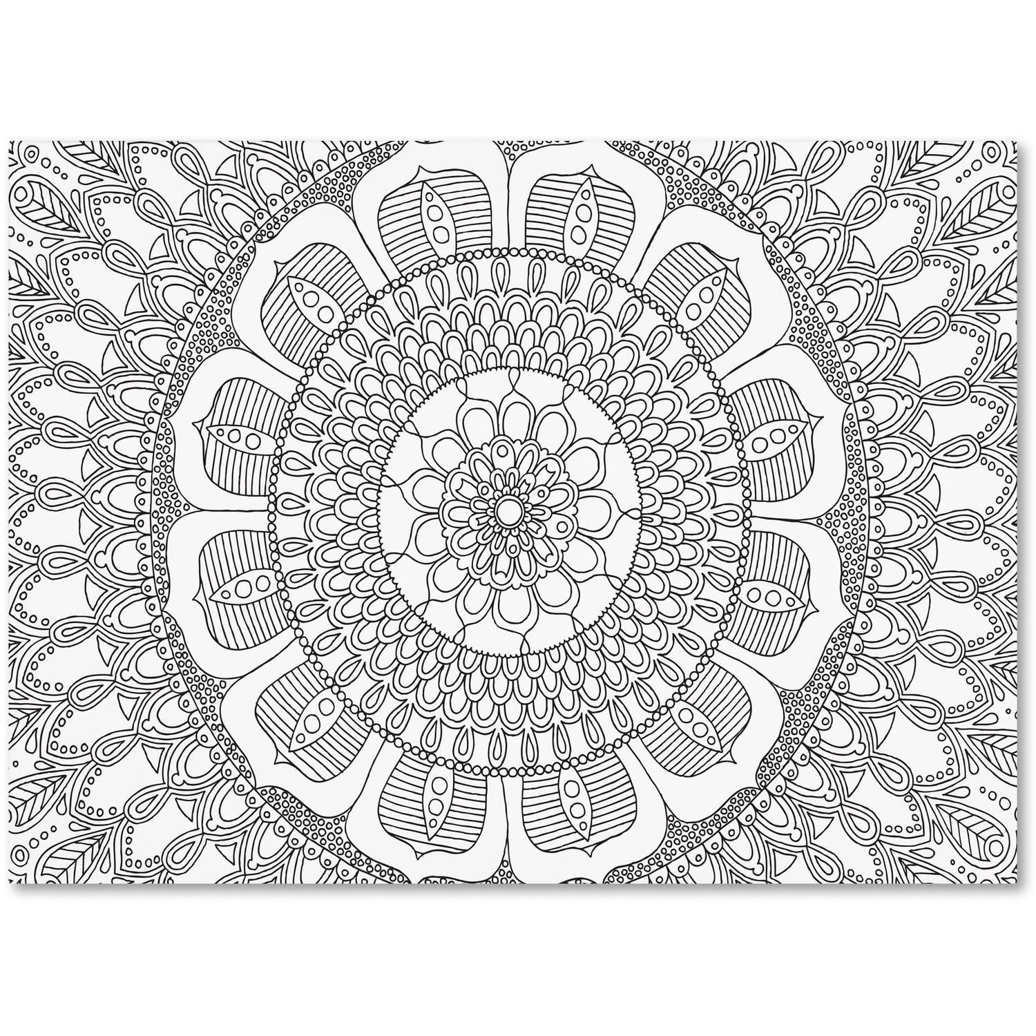 Trademark Fine Art "Flower Mandala" Canvas Art by Hello Angel
