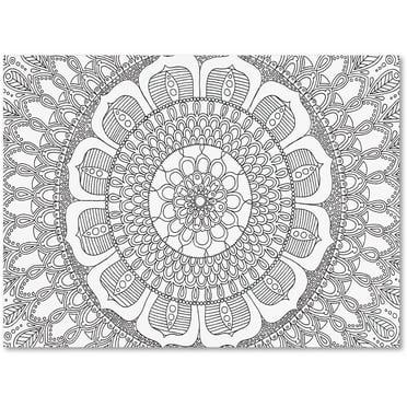 Trademark Fine Art "Flower Mandala" Canvas Art by Hello Angel