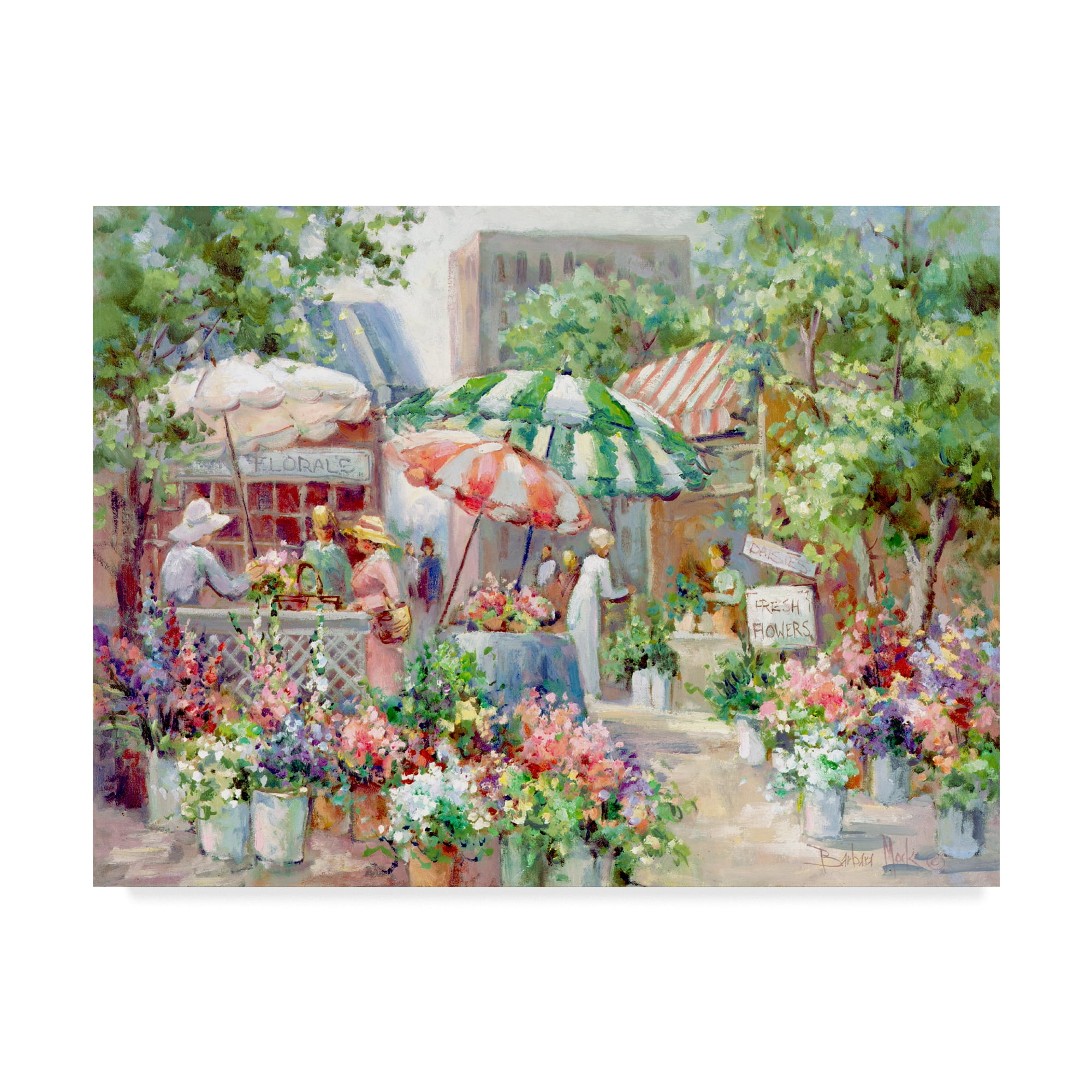 Trademark Fine Art 'Flower Market' Canvas Art by Barbara Mock - Walmart.com