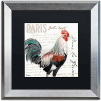 Trademark Fine Art "Flower Pod" Canvas Art by Jennifer Redstreake Black Matte, Silver Frame