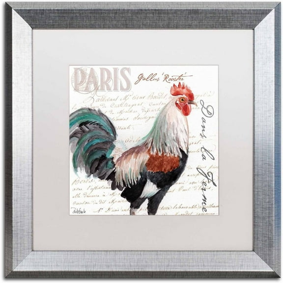 Trademark Fine Art "Flower Pod" Canvas Art by Jennifer Redstreake White Matte, Silver Frame