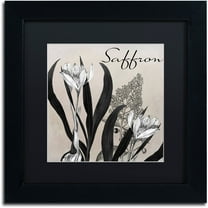Trademark Fine Art "Flowering Herbs I" Canvas Art by Color Bakery Black Matte, Black Frame