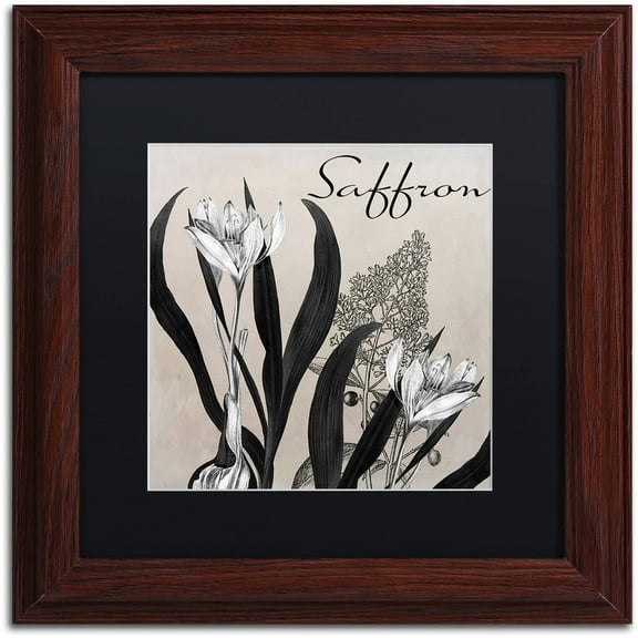 Trademark Fine Art "Flowering Herbs I" Canvas Art by Color Bakery Black Matte, Wood Frame