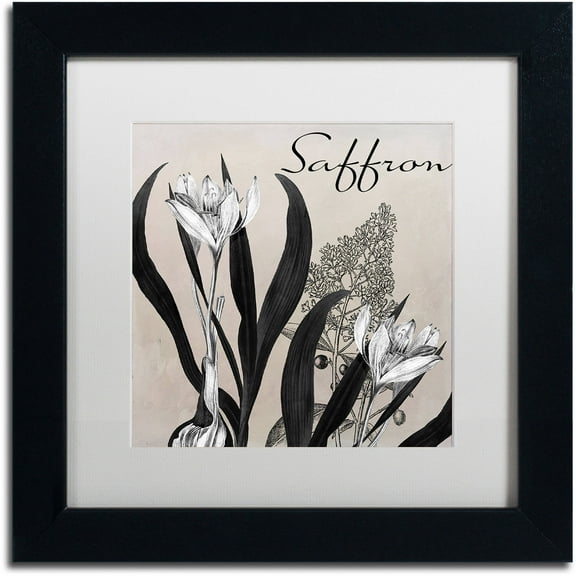 Trademark Fine Art "Flowering Herbs I" Canvas Art by Color Bakery White Matte, Black Frame