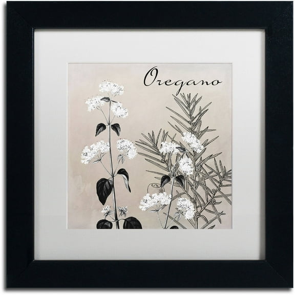 Trademark Fine Art "Flowering Herbs II" Canvas Art by Color Bakery White Matte, Black Frame