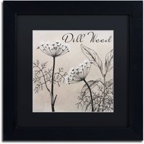 Trademark Fine Art "Flowering Herbs III" Canvas Art by Color Bakery Black Matte, Black Frame
