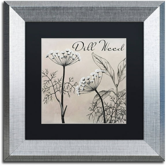 Trademark Fine Art "Flowering Herbs III" Canvas Art by Color Bakery Black Matte, Silver Frame