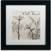 Trademark Fine Art "Flowering Herbs III" Canvas Art by Color Bakery White Matte, Black Frame