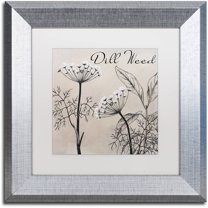Trademark Fine Art "Flowering Herbs III" Canvas Art by Color Bakery White Matte, Silver Frame