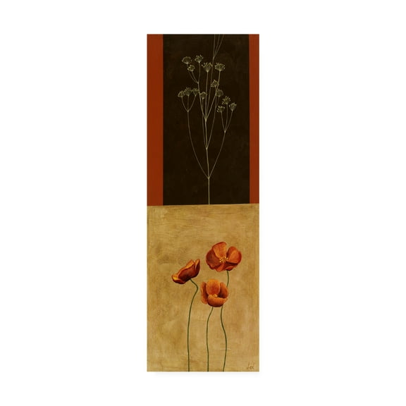 Trademark Fine Art 'Flowers And Line Art 3' Canvas Art by Pablo Esteban