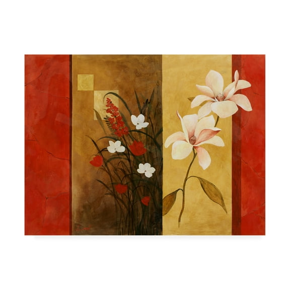 Trademark Fine Art 'Flowers Bouquet On Panels 2' Canvas Art by Pablo Esteban