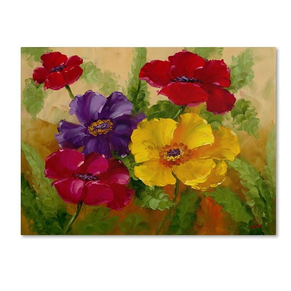 Trademark Fine Art "Flowers" Canvas Art by Rio