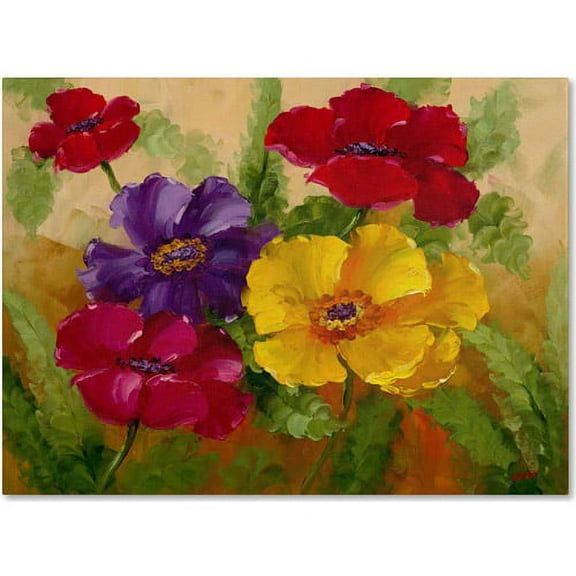 Trademark Fine Art "Flowers" Canvas Art by Rio