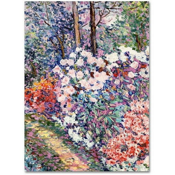 Trademark Fine Art 'Flowers In the Forest' 24" x 32" Canvas Art