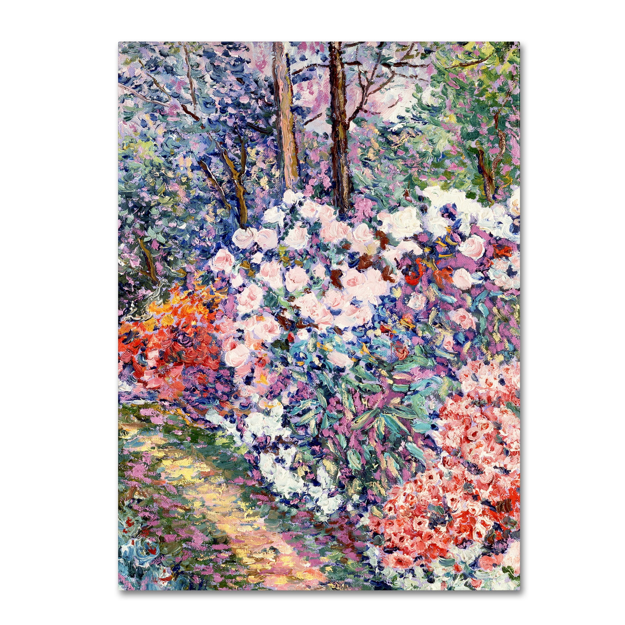 Trademark Fine Art "Flowers In the Forest" Canvas Art by Manor Shadian
