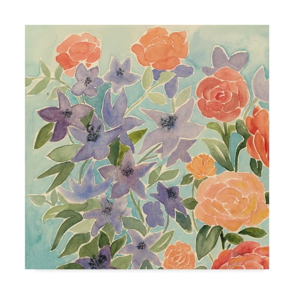 Trademark Fine Art 'Flowers for Lilly I' Canvas Art by Grace Popp