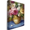 Trademark Fine Art "Flowers in a Gold Vase" Canvas Art