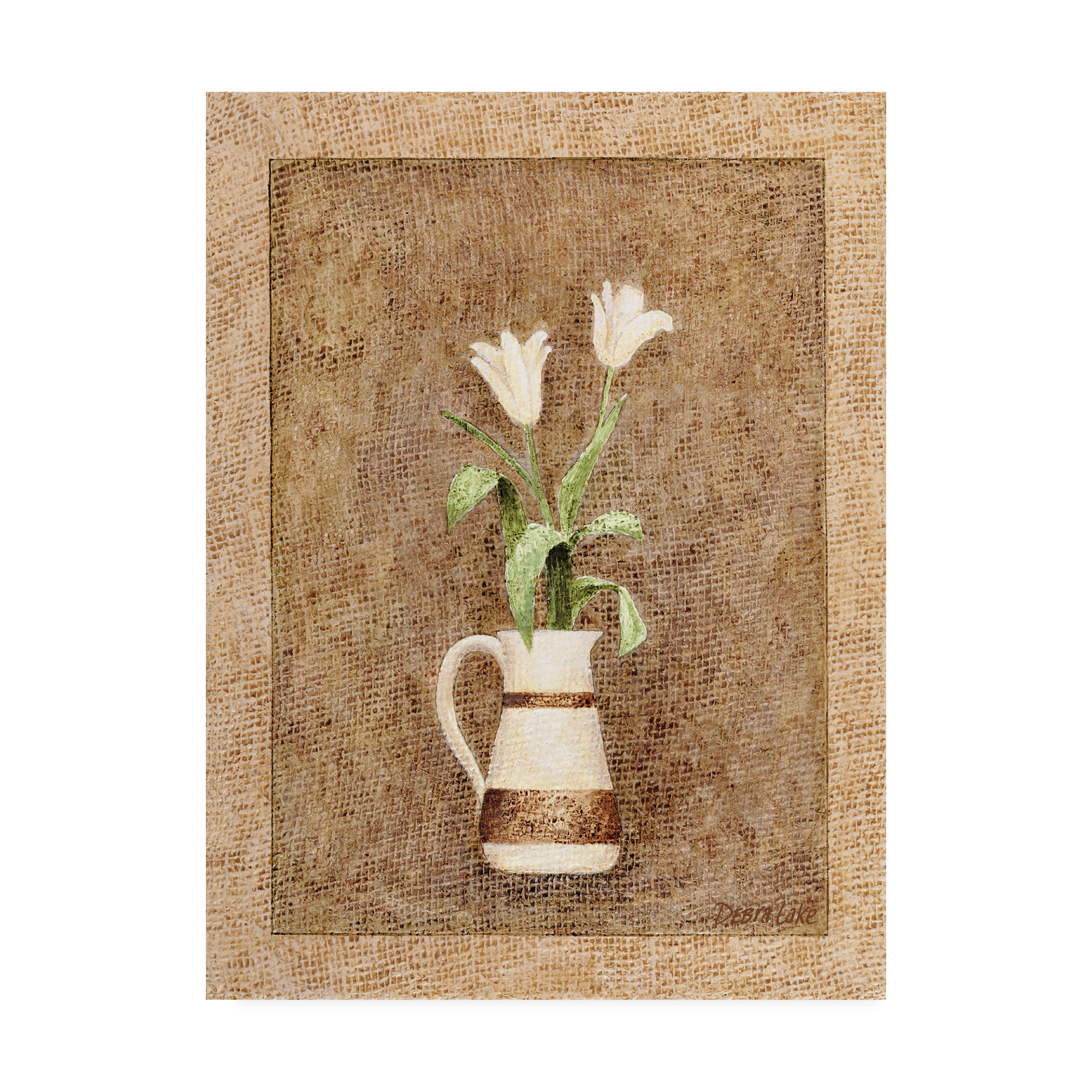 Trademark Fine Art 'Flowers in a Vase' Canvas Art by Debra Lake