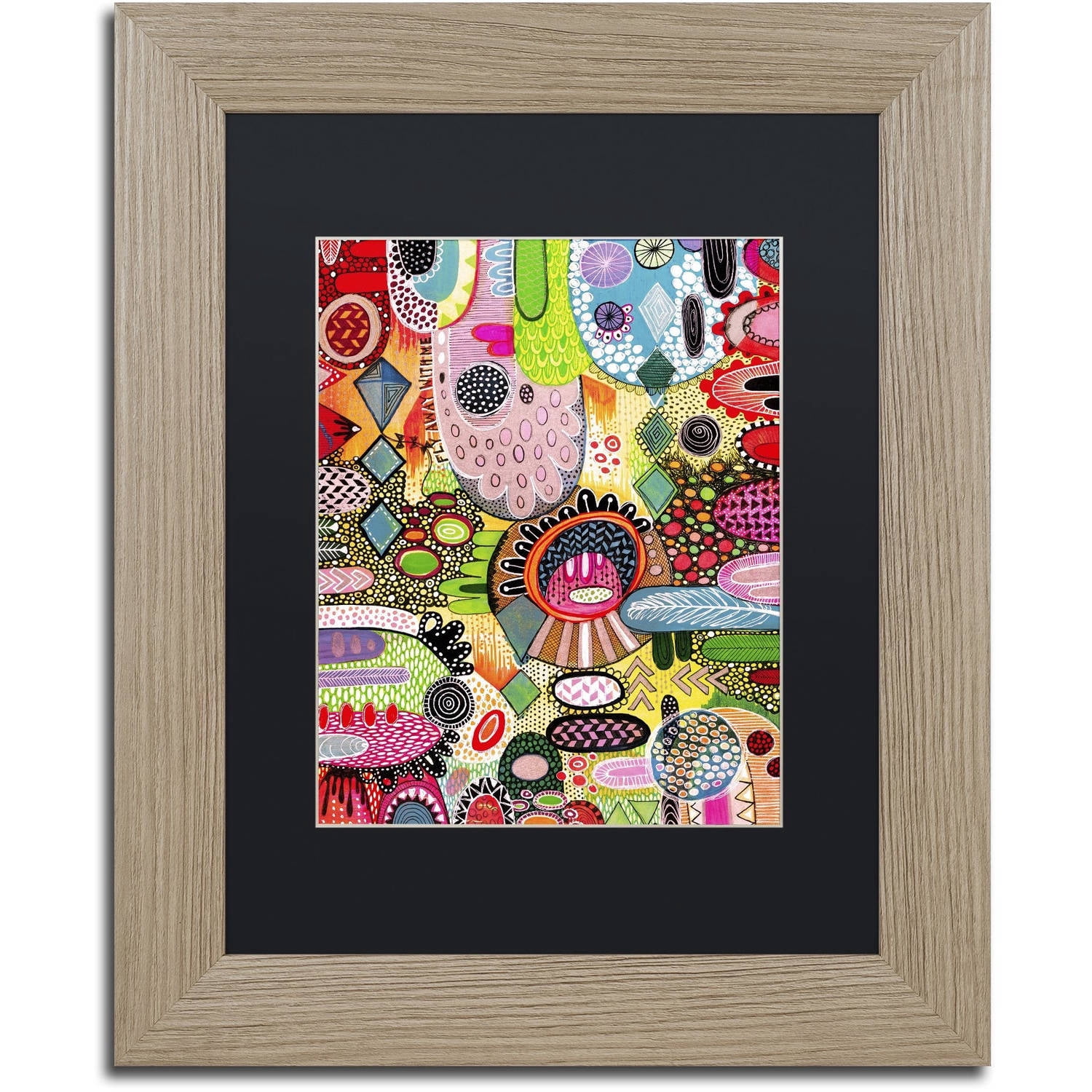 Trademark Fine Art "Fly With Me" Canvas Art by Hello Angel, Black Matte, Birch Frame